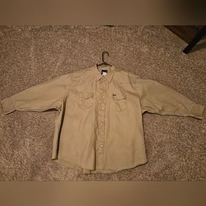Wrangler pearl snap work shirt